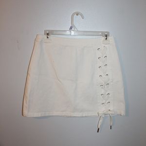 White Denim Skirt